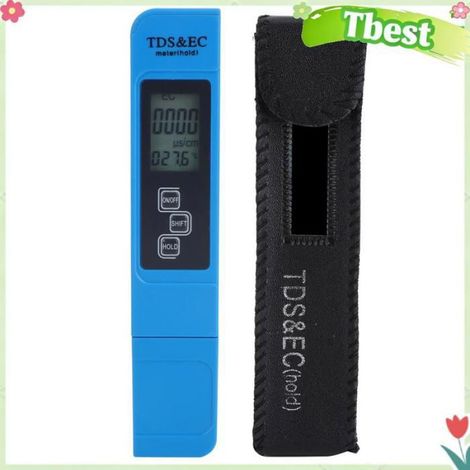 Testeur Eau - TDS EC Stylo Portable - Pour Piscine Aquarium Laboratoire - 0-9990 µS/cm - 154 x 30 x 14 mm - 1 Pièce (1/5)
