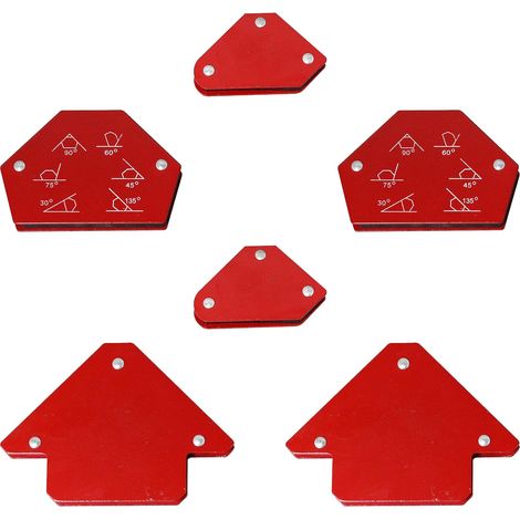 Support de soudure magnétique en acier à angle fixe Positionneur de soudure Outil de soudure Support de soudure électrique Accessoires de soudure 6pcs (1/5)