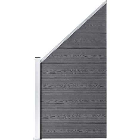Maison Exclusive - WPC Zaun-Set 1 Quadrat + 1 Schräge 273x186 cm