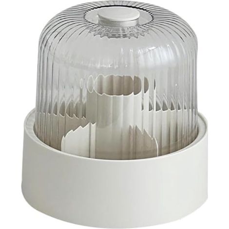 Porta pennelli per trucco girevole a 360° e organizer per cosmetici con divisori. (1/3)