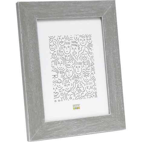 Style Rustique Cadre Photo Bois Peint Gris/Beige 26,2 x 21,2 x 1,4 cm (1/4)