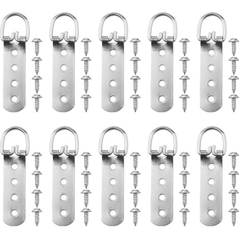 Lot de 10 Crochets Muraux Nickelés pour Cadres(10pcs) (1/5)