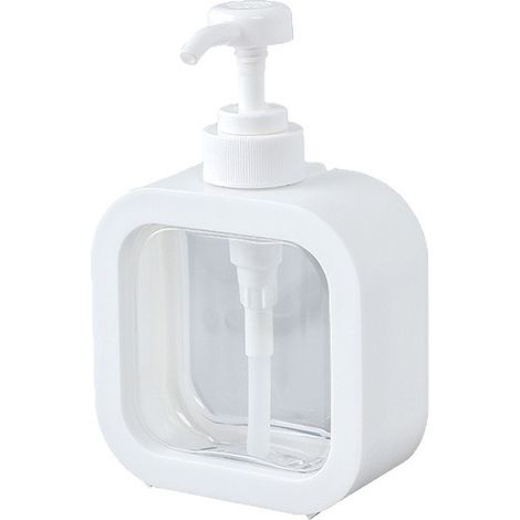 Distributeur Savon Plastique 2 Pièces Distributeur Savon Liquide und et 1 Entonnoir Pliable, Distributeur Liquide Vaisselle Soap Dispenser, Distributeurs de Savon Transparent (500ml&300ml) (1/2)