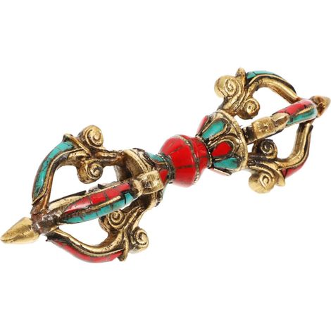 Ornement Vajra Décor Vintage Statue Métallique pour Maison et Bureau Décoration Religieuse et Collectible (1/5)