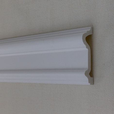 Zierleiste / Wandleiste "Capri" von Wiesemann, aus hochfestem Polystyrol, stoßfest und wasserfest (1/5)
