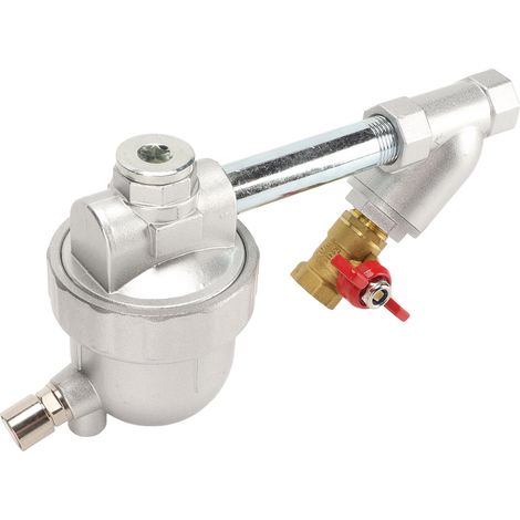 Purgeur automatique avec filtre inox, purgeur de condensat à 1 bouton, vidange rapide pour compresseur d'air (1/5)