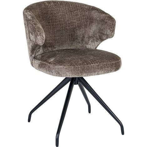 Chaise pivotante élégante en chenille (1/5)