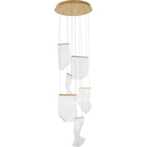 Merano Allen Cluster Suspension Plafonnier Or Aluminium LED 39W 2470Lm 3000K