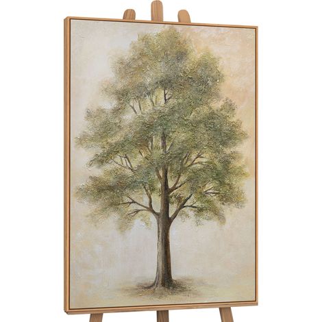 Gemälde Baum der Kontemplation Rahmen Eichefarben 120x80 cm (1/5)