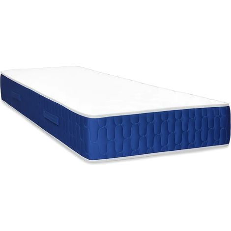 Materasso singolo 80x190x25H in schiuma poliuretanica e memory Palladio blu (1/4)