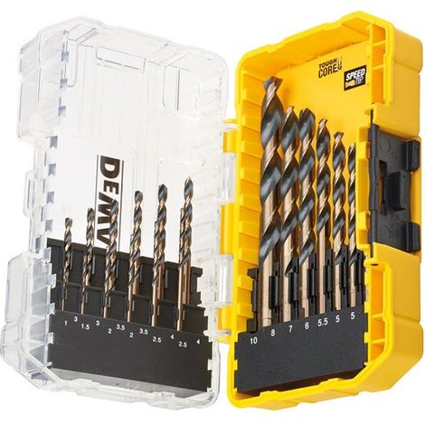 DeWalt DT70728 19 Piece HSS Black Gold Drill Bits Metal Wood Plastic TStak Caddy