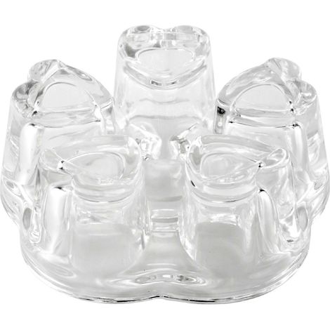 Transparent verre chaleur resisting heart shape teapot warmer base support (1/5)