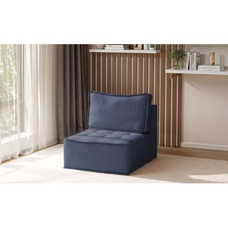 Sessel SANDE 1-Sitzer Modul Stoff Raven Blau (1/5)