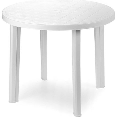 Trade Shop - BIANCO ROTONDO IN PLASTIC TABELLE 90X72CM EXTERNAL ARRENDE ARBEIT - (1/5)