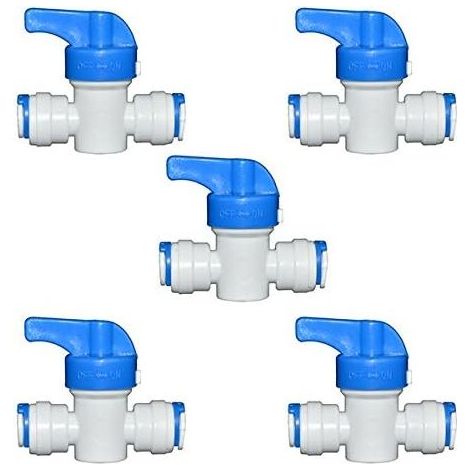 BESTOMZ 5pcs Raccord Vanne D'arret Robinet 1/4 Pouce OD Tuyau Connecteur (1/3)