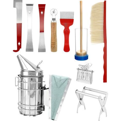 10 pièces kit d'outils d'apiculture, équipement d'apiculture pour fumeur de ruche, fournitures d'apiculture (1/5)