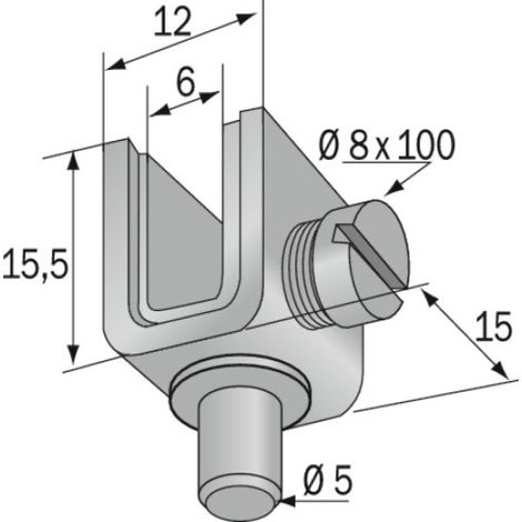 Pivots de glace bas avec collerette - acier nickelé