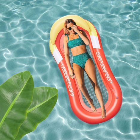 Bouee Piscine Adulte, Bouées et Matelas Gonflables, 4 en 1 Matelas Piscine, Matelas Piscine Adulte, Matelas Piscine Gonflable, Hamac Gonflable Piscine pour Adulte & Enfant (1/5)