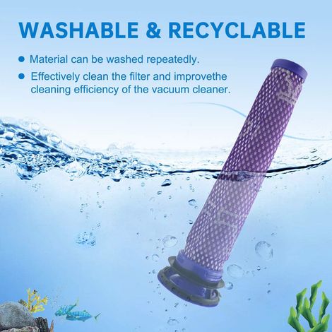 YanBan Pré-Filtre Lavable pour Dyson V6 V7 V8 DC62 DC61 DC58 DC59 DC74 965661-01 Filtres Anti-bâton de tête de Moteur (Paquet de 2) (1/4)
