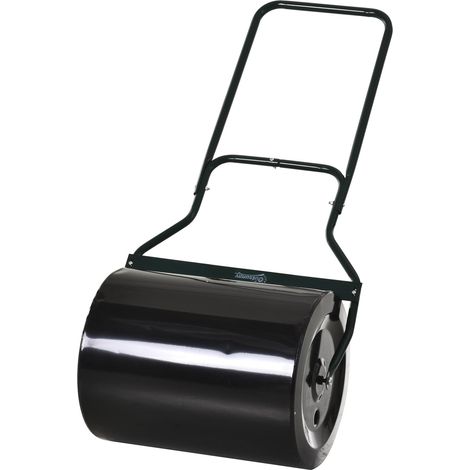 Rouleau de jardin étanche en métal noir, capacité maximale 60 litres (peut contenir de l'eau ou du sable), dimensions 57 x 40 x 123 cm (1/5)
