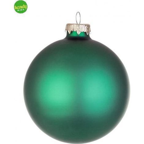 Sfera in vetro Bizzotto verde smeraldo opaco Ø8 cm