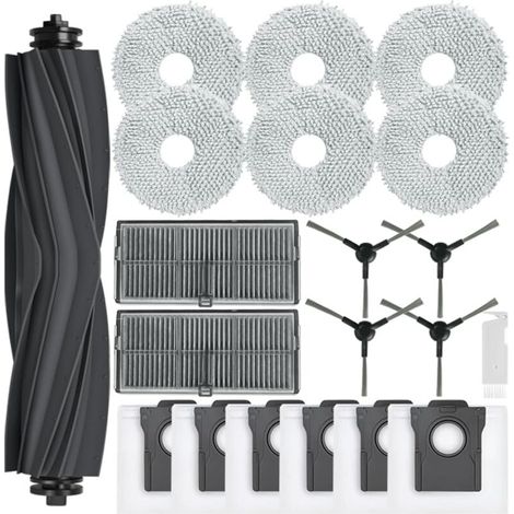 Zubehörset für Dreame L10s Pro Ultra Heat/ L10s Ultra Gen 2, Teile für Dreame X30 Ultra/Mova E30 Ultra, 1 Hauptbürste, 6 Staubbeutel, 6 Wischpads, 2 Filter, 4 Seitenbürsten (1/4)