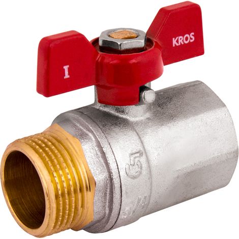 ROBINET À SPHÈRE PAPILLON N/W KROS DN25 +