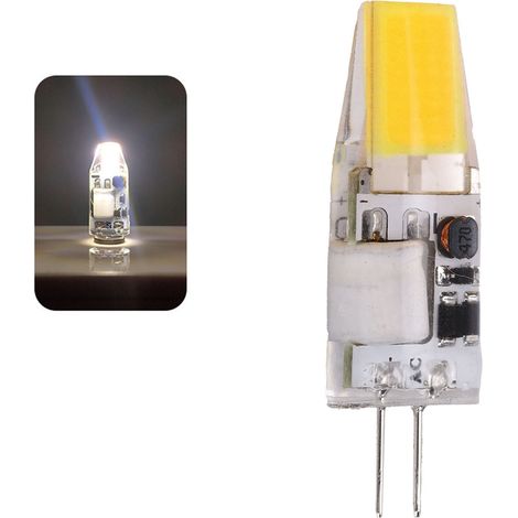 Ampoule LED COB G4 5W 600LM 12V AC/DC pour lustre et plafonnier, lumière naturelle 4000‑4500K, dimensions 4.2x1.3cm