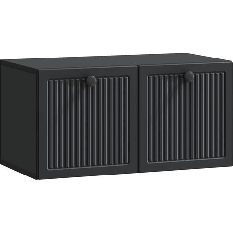Wall-Mounted TV Cabinet Black 59.5 x 31 x 30 cm Engineered Wood vidaXL (1/5)