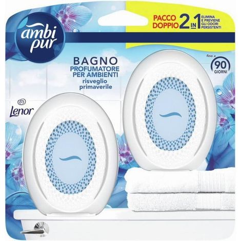 AMBI PUR BAGNO PROFUMATORE PER AMBIENTI FRAGRANZA LENOR RISVEGLIO PRIMAVERILE TECNOLOGIA ELIMINA ODORI FINO A 50 GIORNI (1/5)