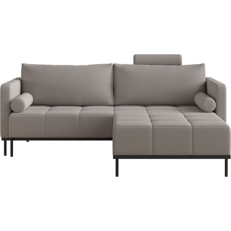 Selsey Skilia - Schlafsofa mit Schlaffunktion, 3-Sitzer, Strickstoff Grau, 224 cm (1/5)