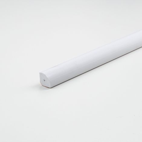 Tube quart de rond PVC blanc 1000x14x14mm – Finition satinée pour angles intérieurs – Protection esthétique et durable – Arcansas