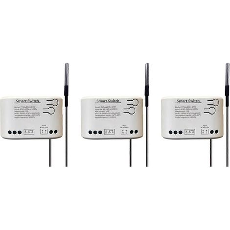3 relais de température Tuya Smart Life WiFi avec capteur de thermostat et contact sec passif (85-250 V CA). (1/5)