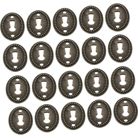 Homoyoyo Lot de 20 plaques recouvrement ovales en alliage zinc (1/5)