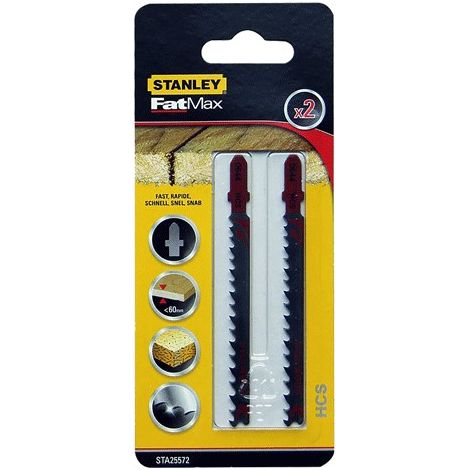 STANLEY 2 LAME HCS PER SEGHETTO ALTERNATIVO FAT MAX 100X4.0-5.2 PER LEGNO STA 25572