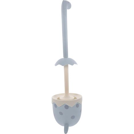 Brosse de Toilette Dinosaure Poignée Ergonomique en Plastique Léger pour Salle de Bain Compacte et Résistante Bleu (1/5)
