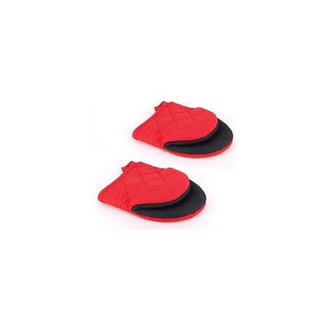 1 paire de gants pour mini-four à micro-ondes - Rouges (1/5)