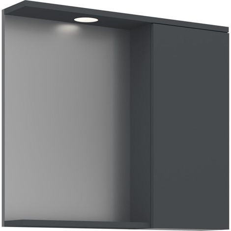 Badezimmerschrank mit Spiegel "Purus 80" – 75 x 18 x 68 cm – Anthrazit matt (1/4)