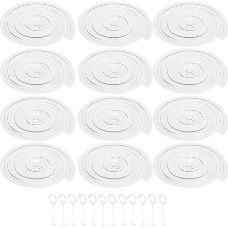 12Pcs Guirlandes torsadées en aluminium argenté pour décoration de plafond anniversaire, remise de diplômes, mariage, fête (1/5)