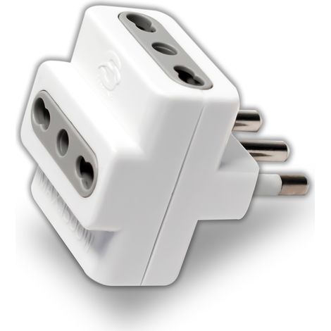 Adaptateur multiprise avec 3 prises 10/16A 2P+E 2P+E Bipass et prise 16A 2P+E Blanc (1/4)