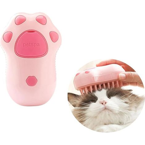 3-in-1 Haustierbürste: Katzen-Dampfbürste, Kamm, Hundebürste, elektrische Sprühbürste für Katzenhaare, Massagebürste für die Haustierpflege und Fellwechsel (1/4)