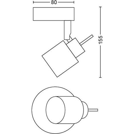 Foco PHILIPS Meranti individual color cromo (1/4)