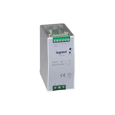 alimentation à découpage - bi200-500v - 24v - dc - 240w - legrand 146664