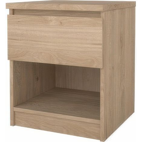 Table de Chevet en Kit Ch�ne 40 x 40 x H 49,5 cm � 1 Tiroir avec Coulisses � Billes Naia