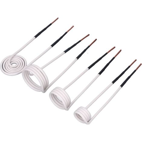 Set mit 4 Hochfrequenz-Induktionsheizspulen für Heizung, Lüftung und Klimatechnik (HLK), 2,5 mm Messingkern, flache und runde Ausführungen mit 20, 30 und 40 mm Durchmesser (1/5)