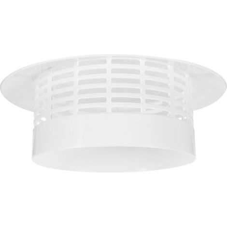 Chapeaux de cheminée de toit, chapeau de protection pour cheminée, lot de 2, PVC blanc (1/5)