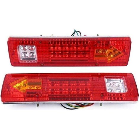 kit Feux Remorque Led, Lot de 2 feux arrière 19 LED pour voiture, camion, remorque, van - Étanche 12 V (1/4)