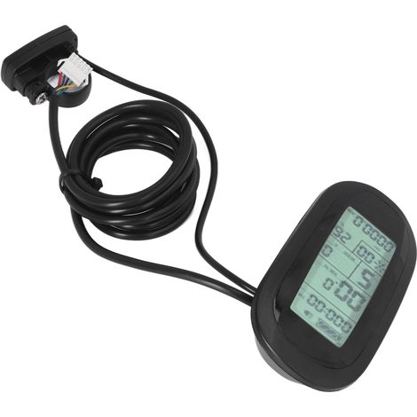 Panneau de conversion de batterie au lithium pour vélo électrique 24V 36V 48V avec écran LCD 6 mètres et connecteur SM (1/5)