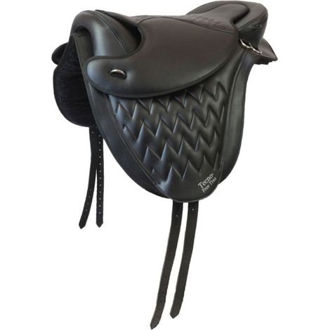 17,5", NERO: Sella per trekking ed equitazione libera modello FreeTree senza arcione rigido (1/5)
