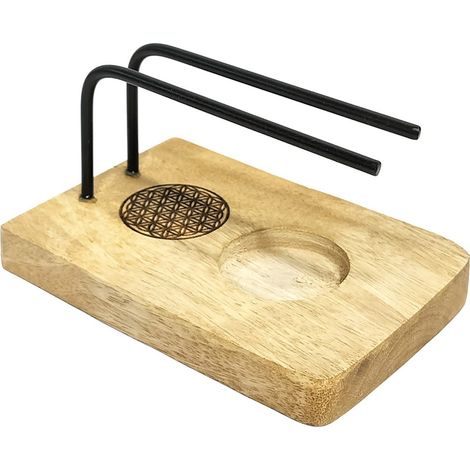 Quemador de palo santo de madera Flor de la Vida 12 cm (1/5)
